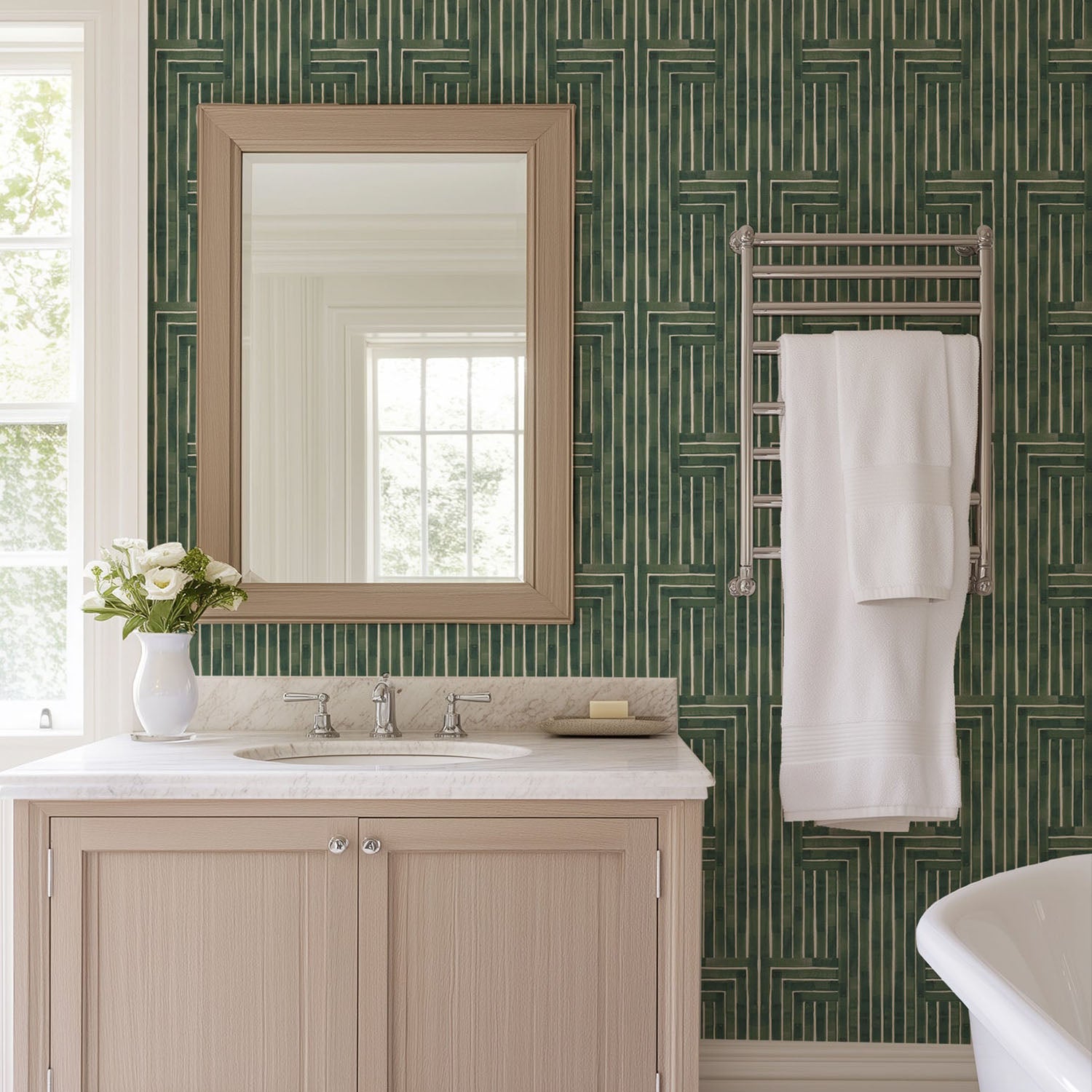 Mitchell Black Chiseled Wallpaper