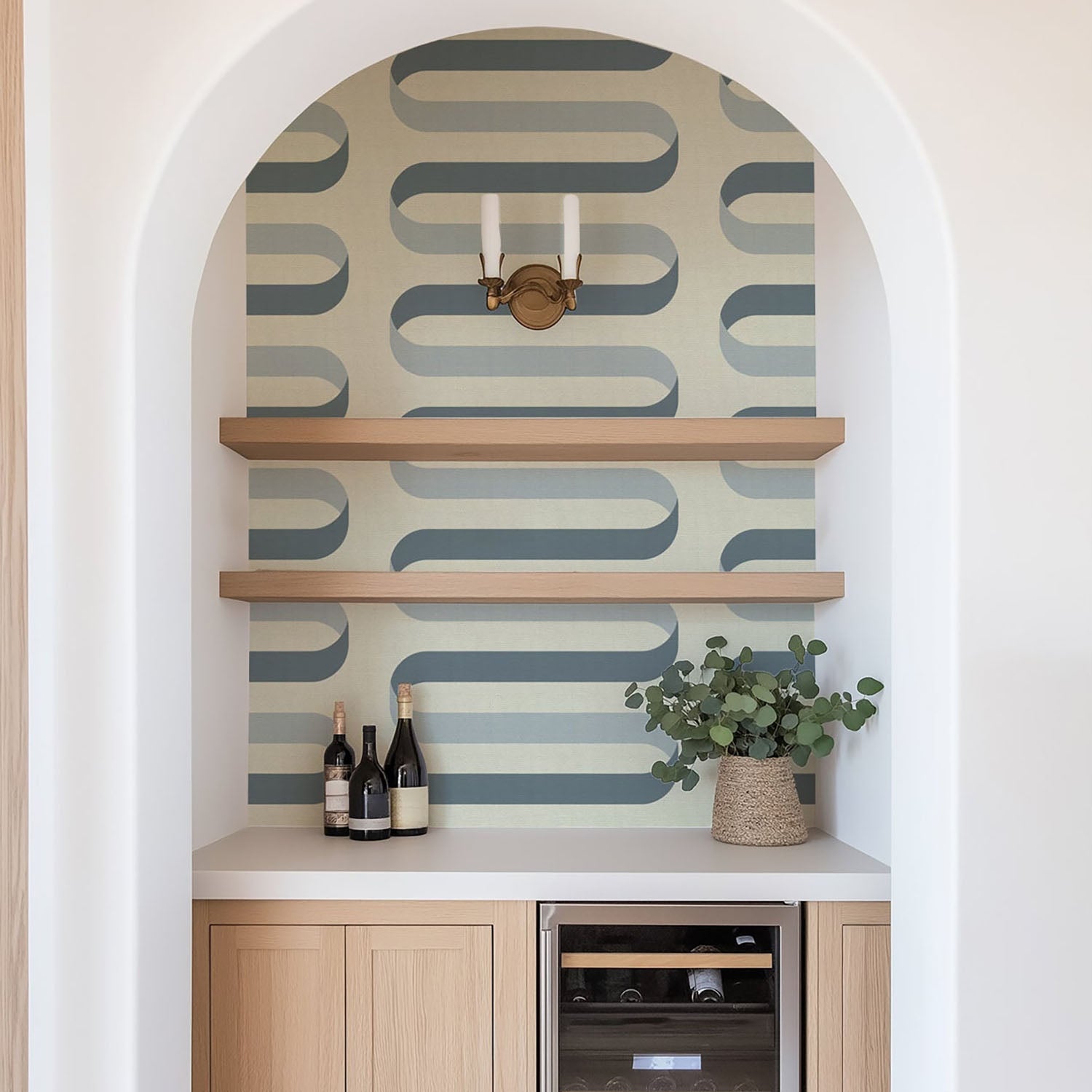 Mitchell Black Folding RIbbon Wallpaper