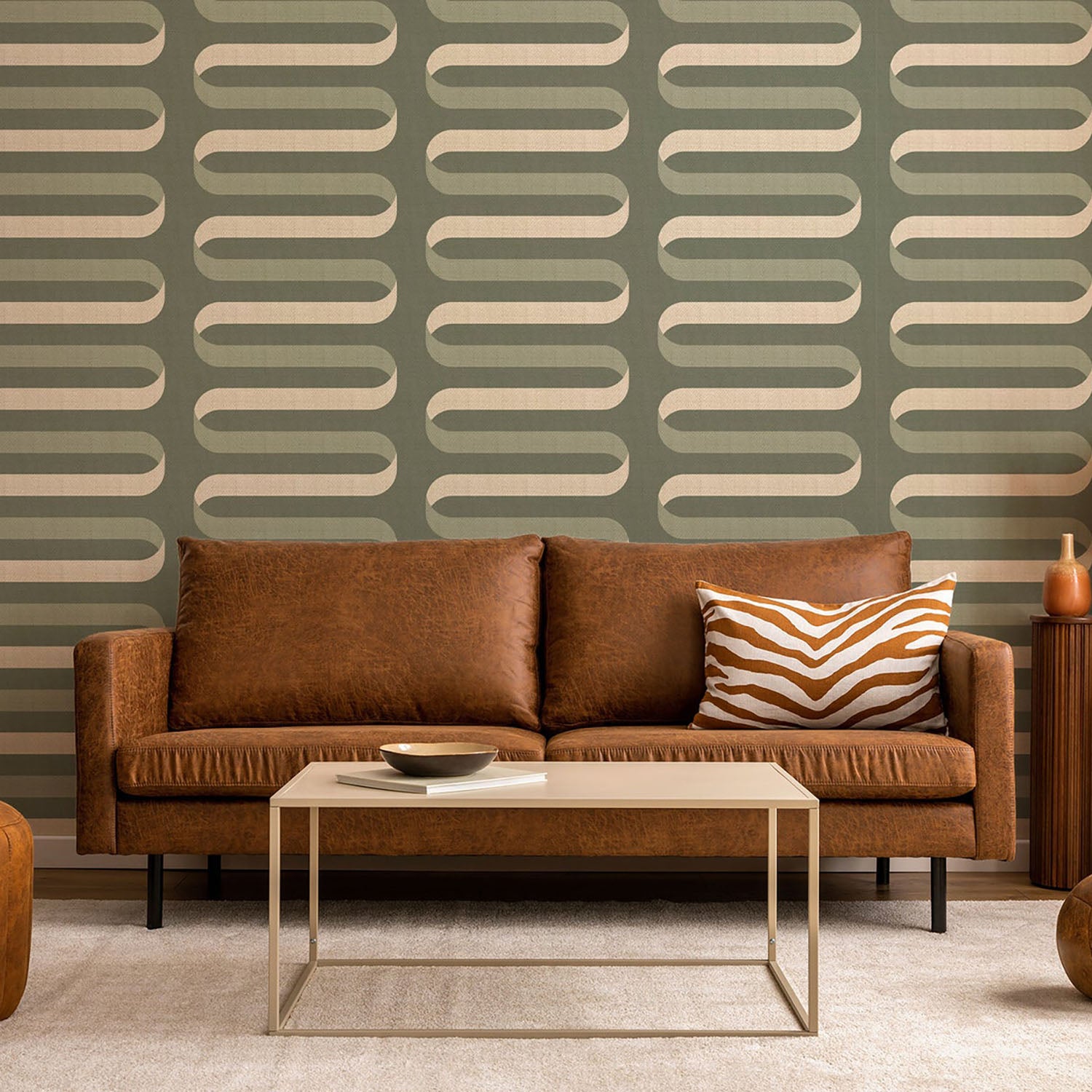 Mitchell Black Folding RIbbon Wallpaper