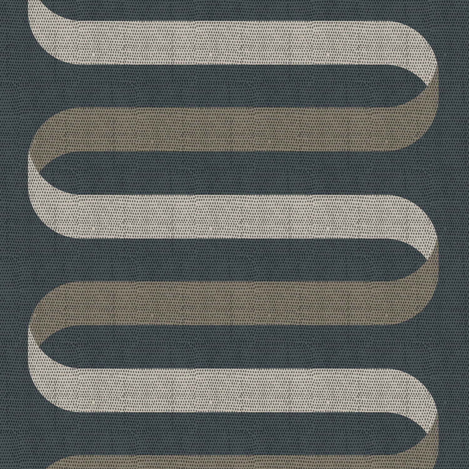 Mitchell Black Folding RIbbon Wallpaper