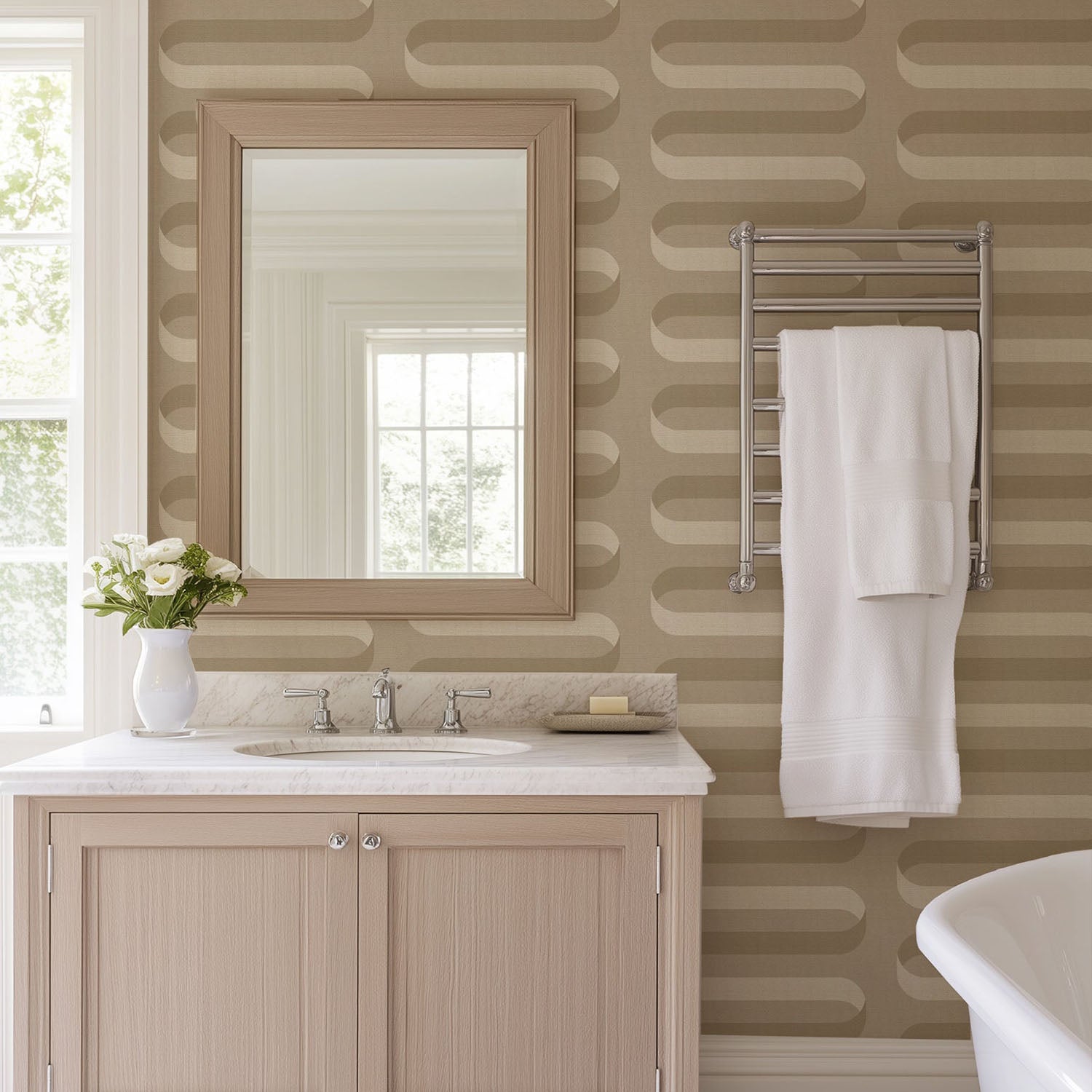 Mitchell Black Folding RIbbon Wallpaper