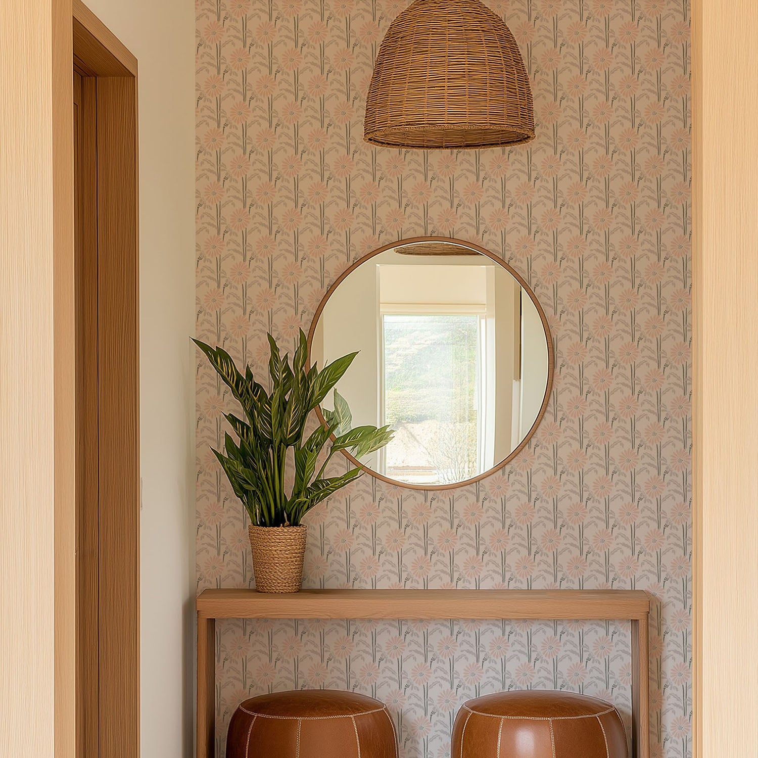 Mitchell Black Woodland Bloom Wallpaper