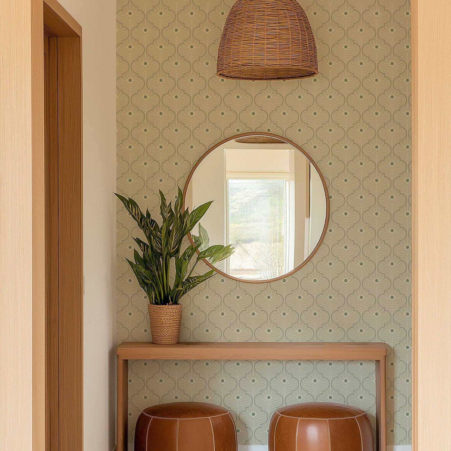 Mitchell Black Moroccan Peacock Wallpaper