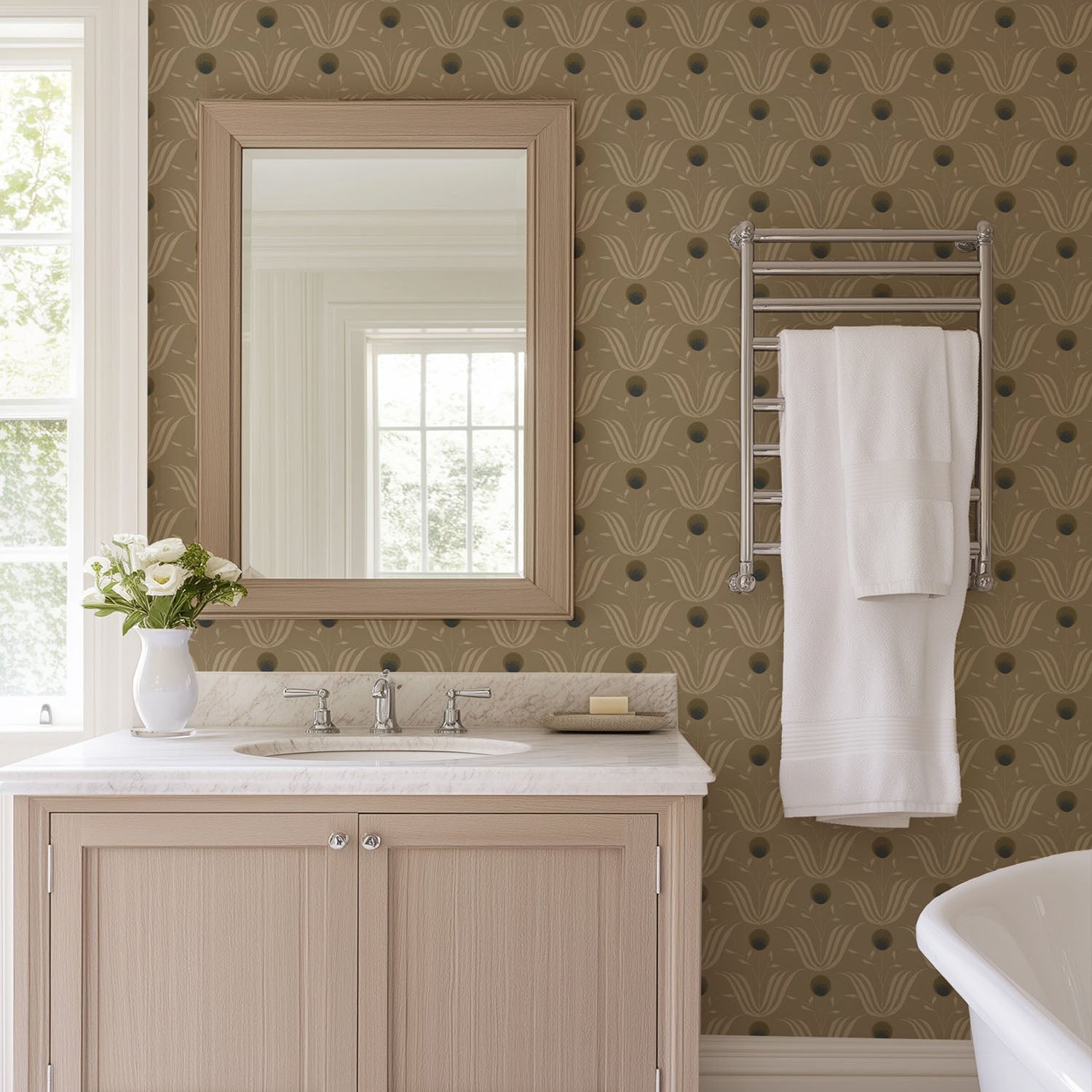 Mitchell Black Spring Bloom Wallpaper