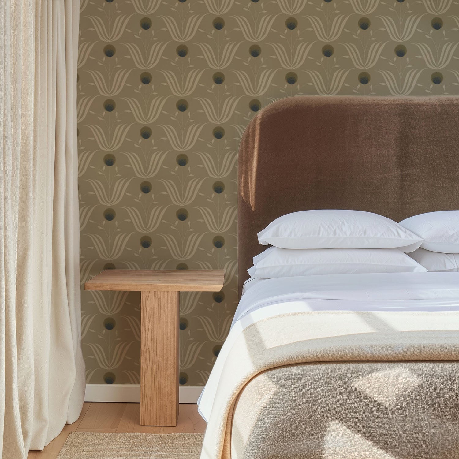 Mitchell Black Spring Bloom Wallpaper