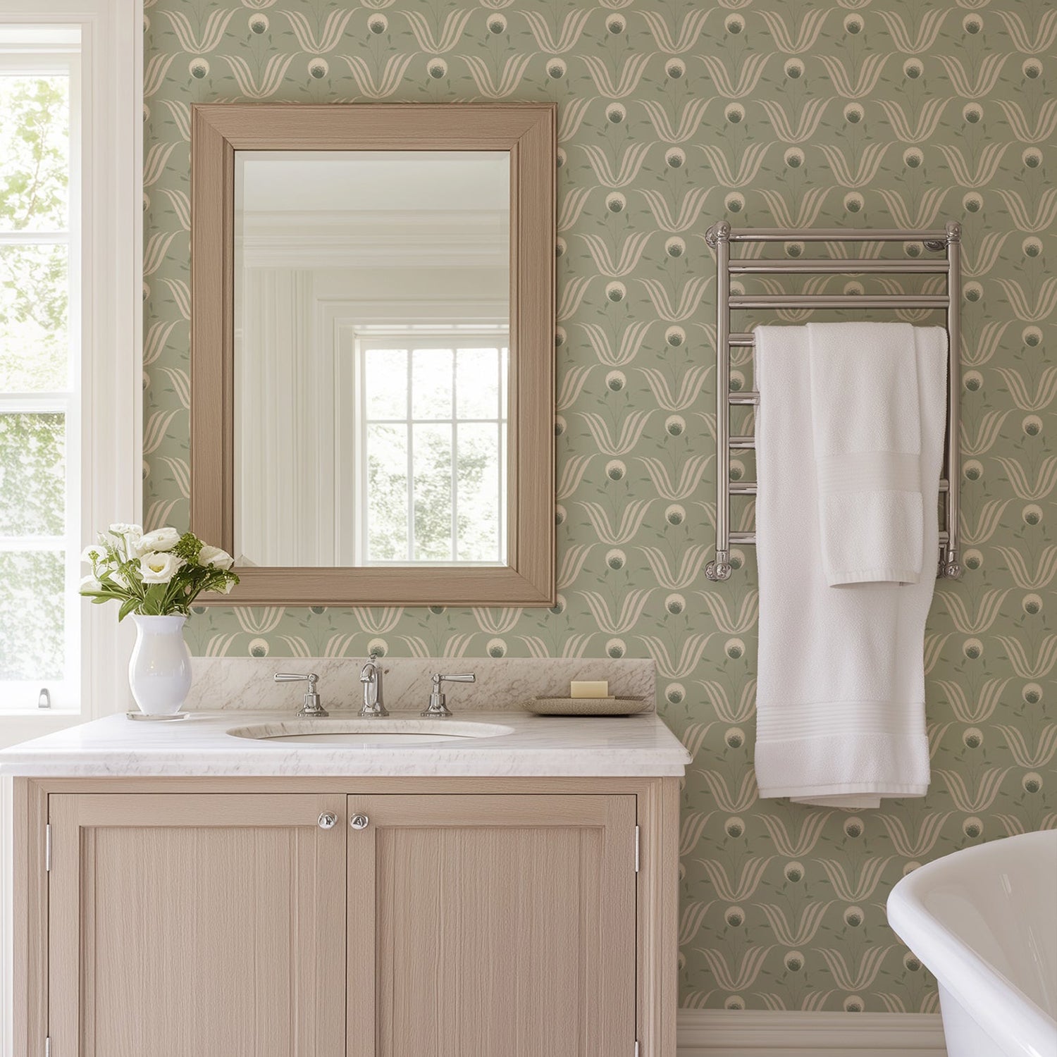 Mitchell Black Spring Bloom Wallpaper