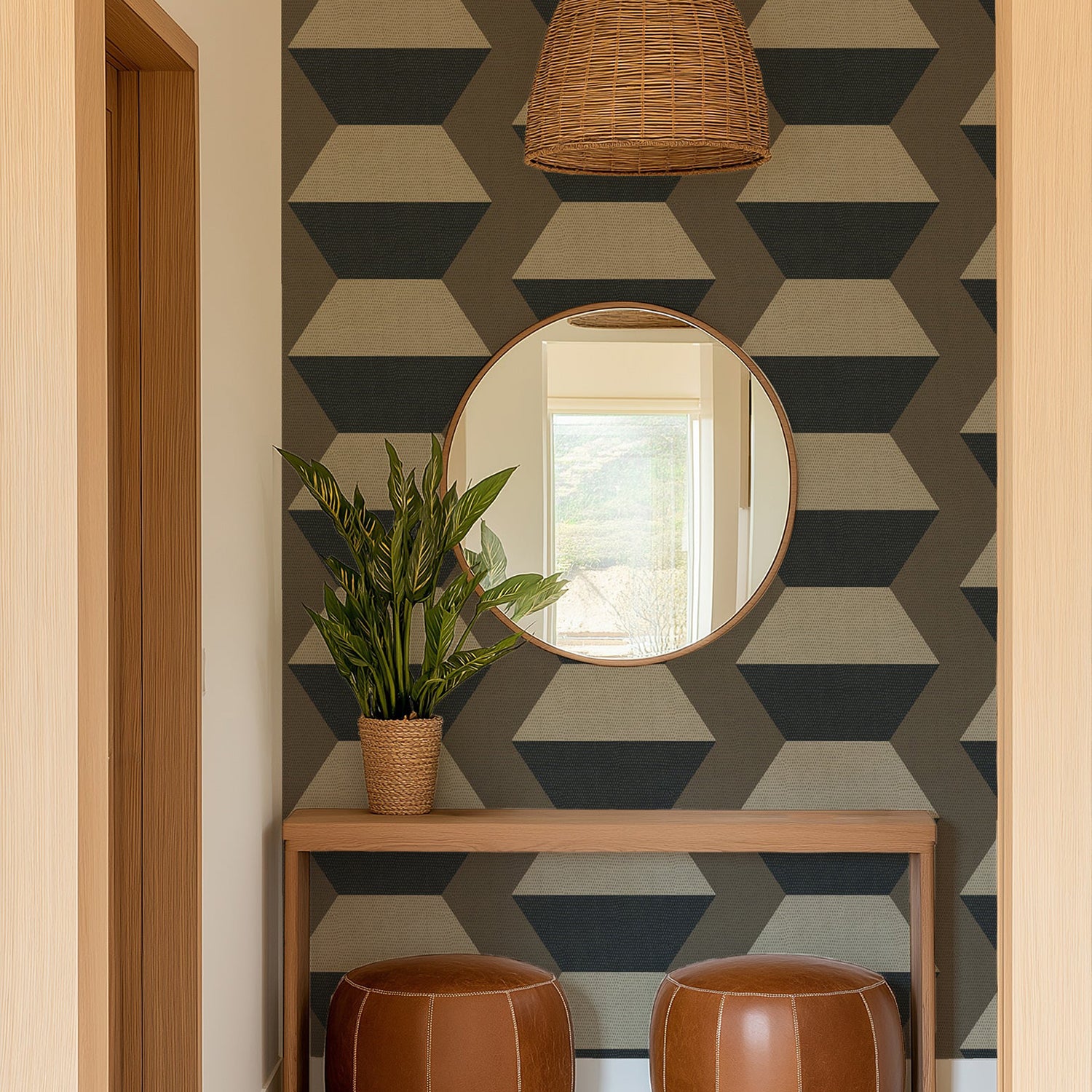 Mitchell Black Infinity Blocks Wallpaper