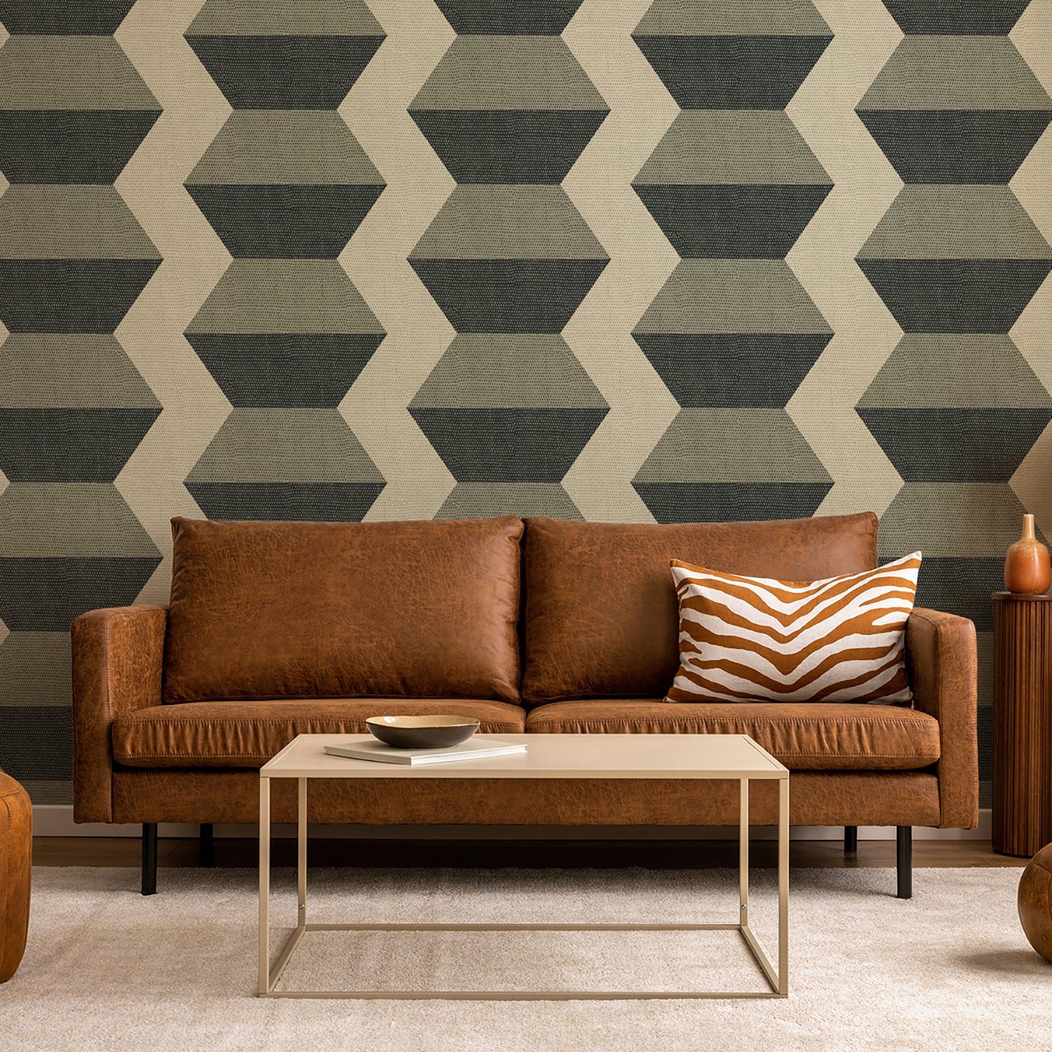 Mitchell Black Infinity Blocks Wallpaper