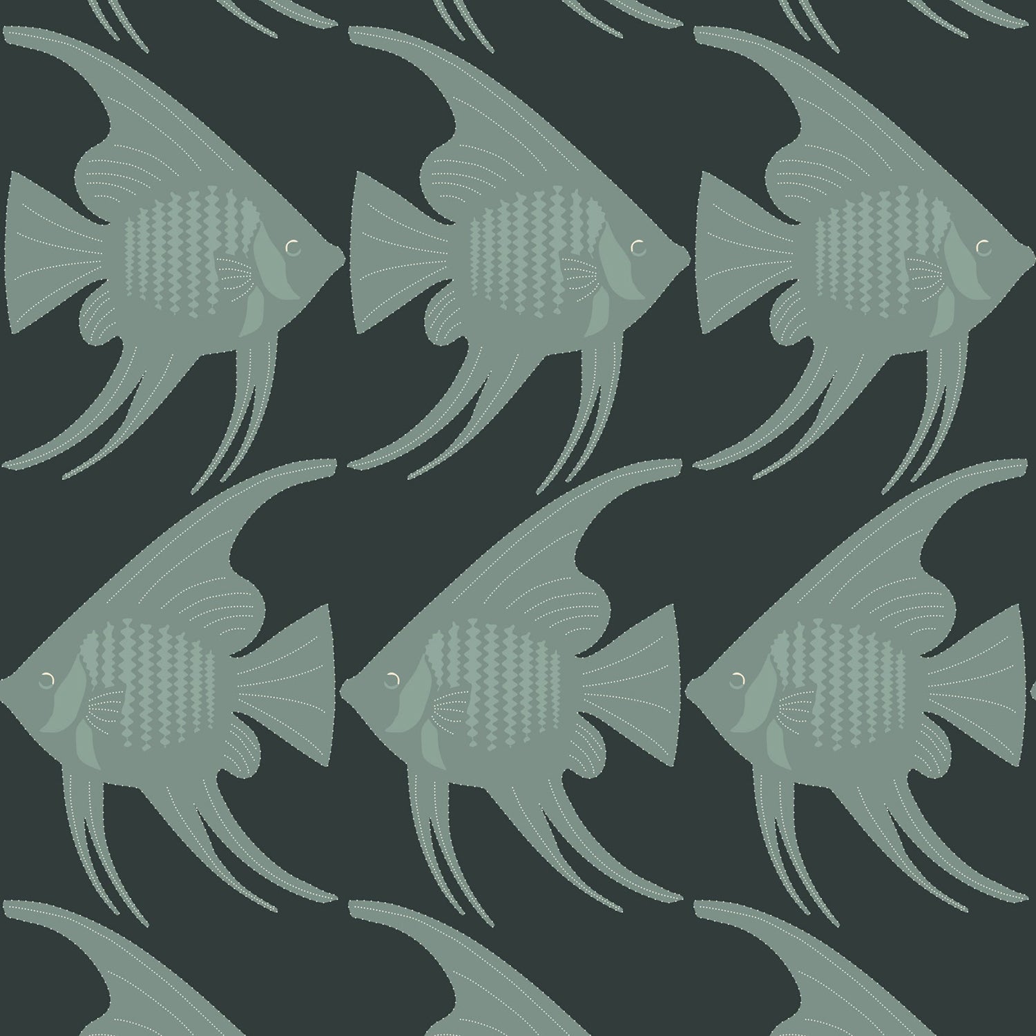 Mitchell Black Angel Fish Wallpaper