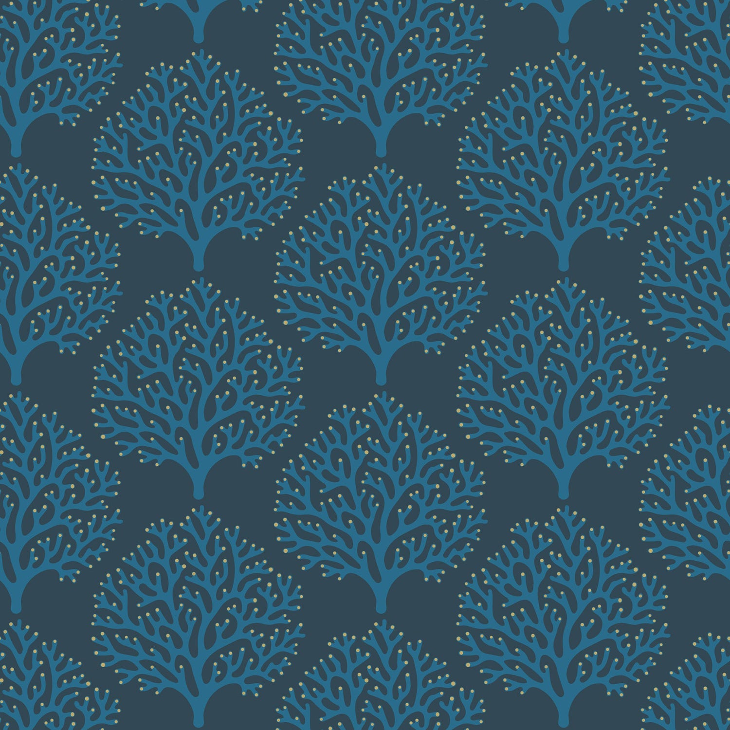 Mitchell Black Beach Coral Wallpaper