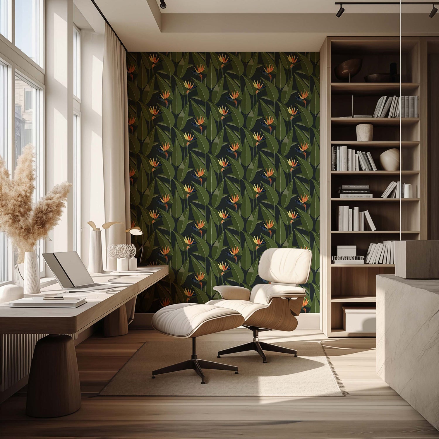 Mitchell Black Birds of Paradise Wallpaper