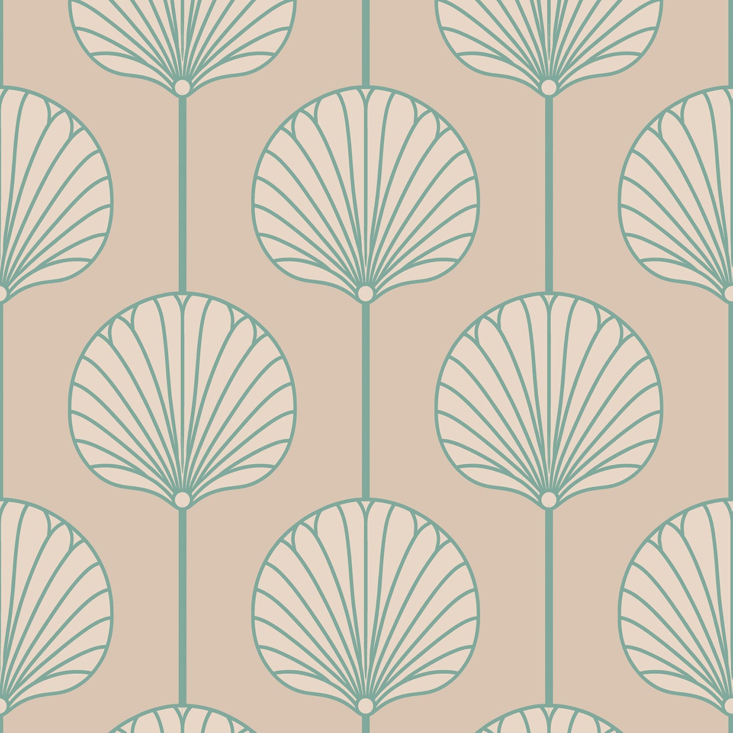 Mitchell Black Deco Lily Large Wallpaper