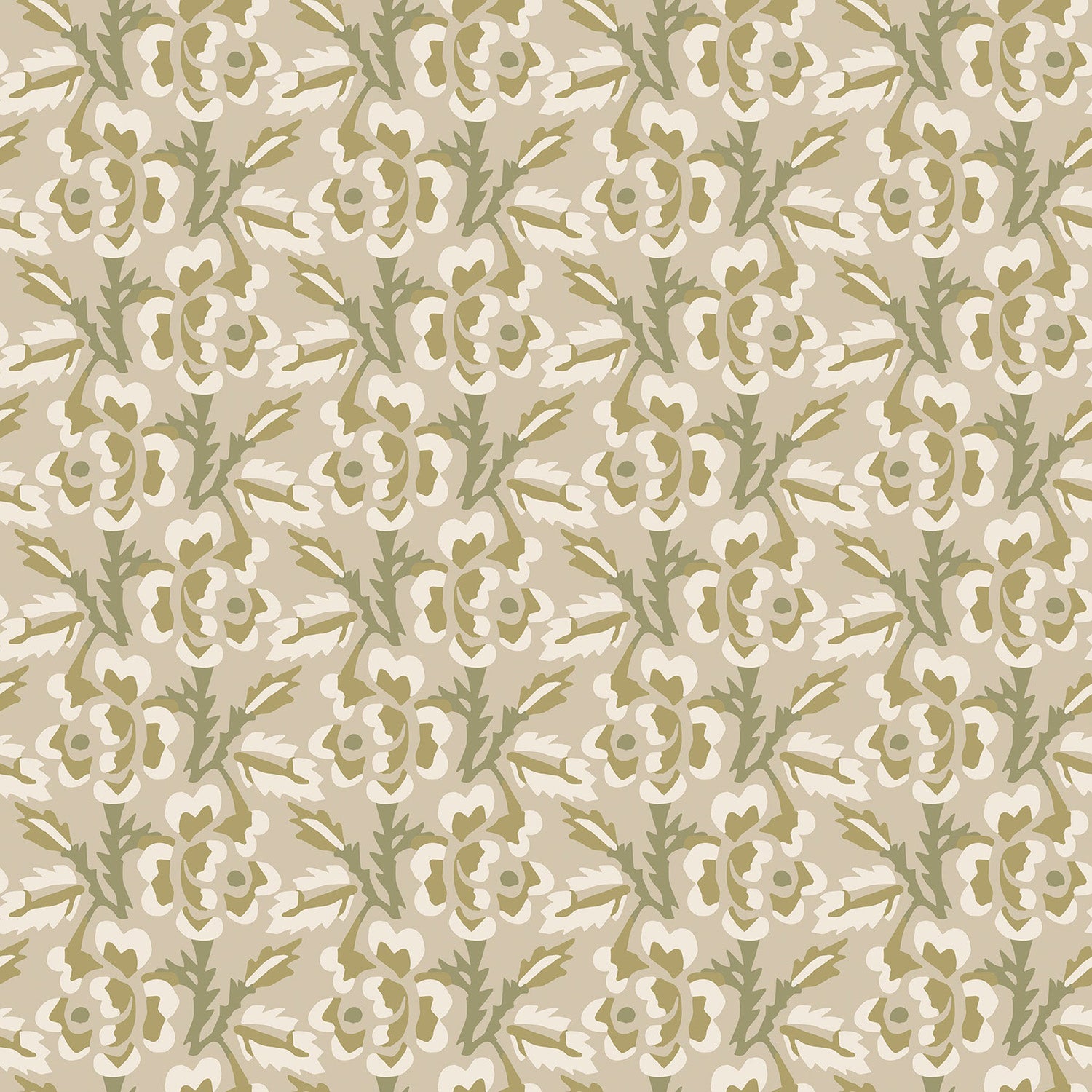 Mitchell Black Thorn & Blossom Wallpaper