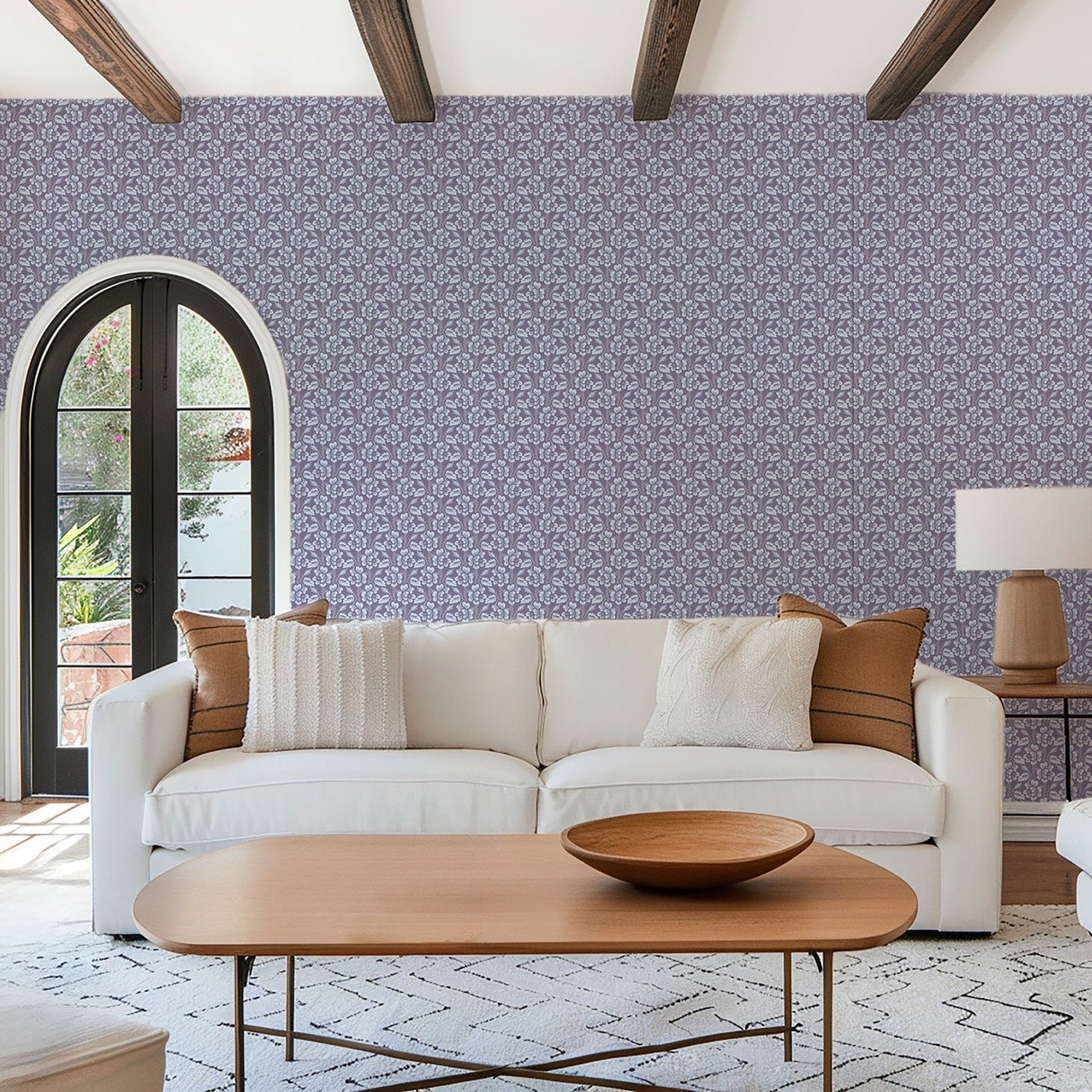 Mitchell Black Thorn & Blossom Wallpaper