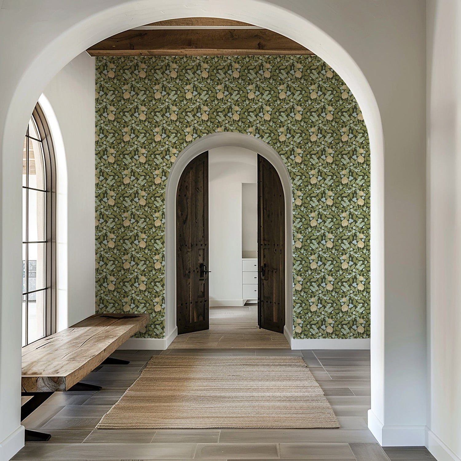 Mitchell Black Budding Grove Wallpaper