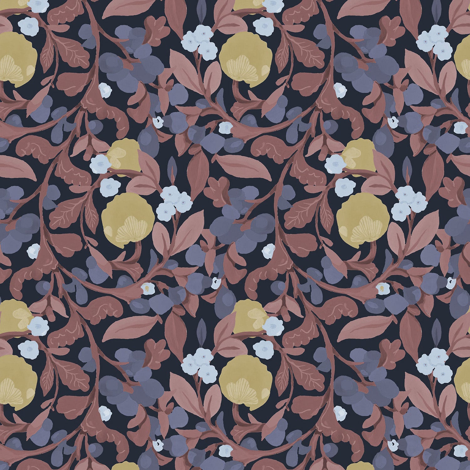 Mitchell Black Budding Grove Wallpaper