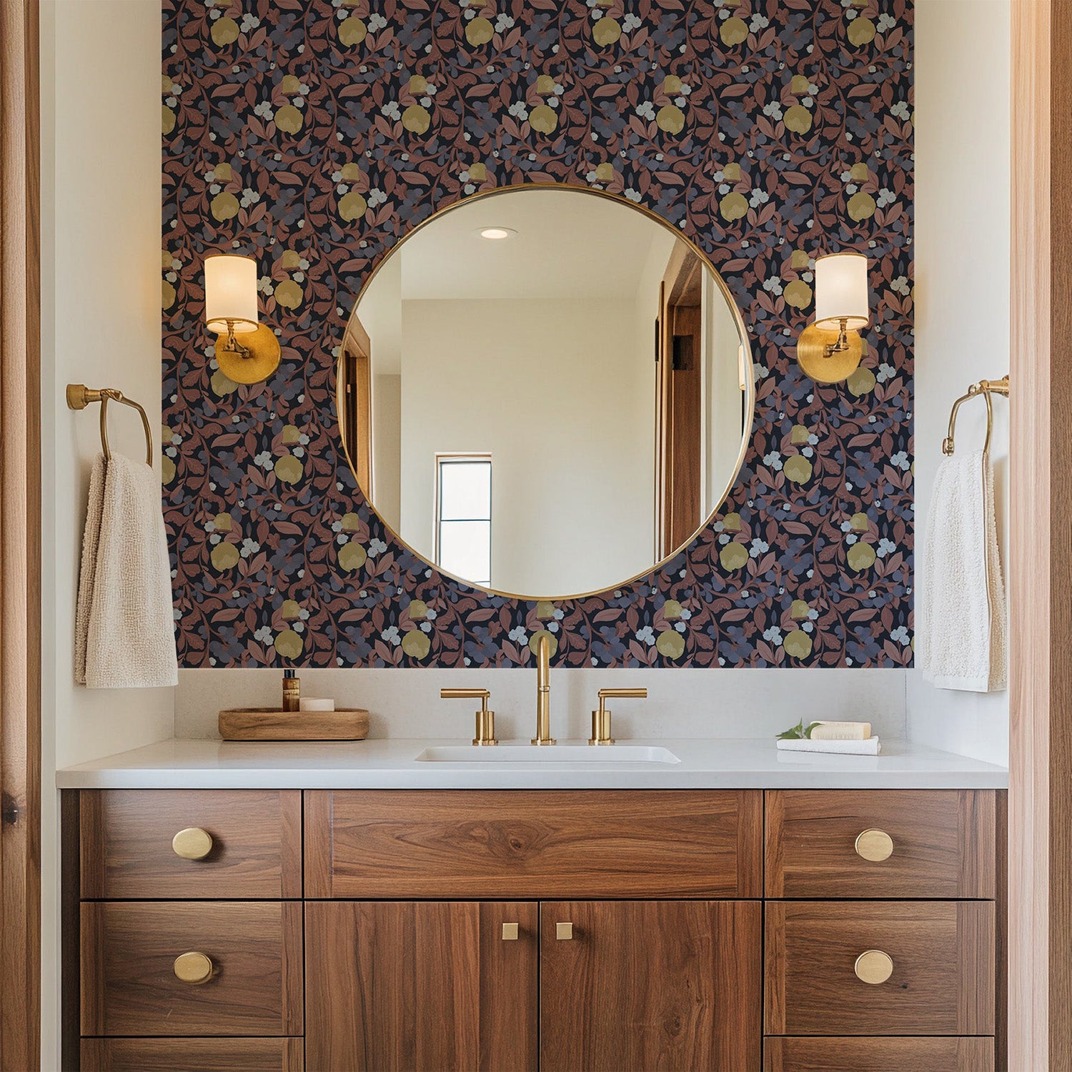 Mitchell Black Budding Grove Wallpaper