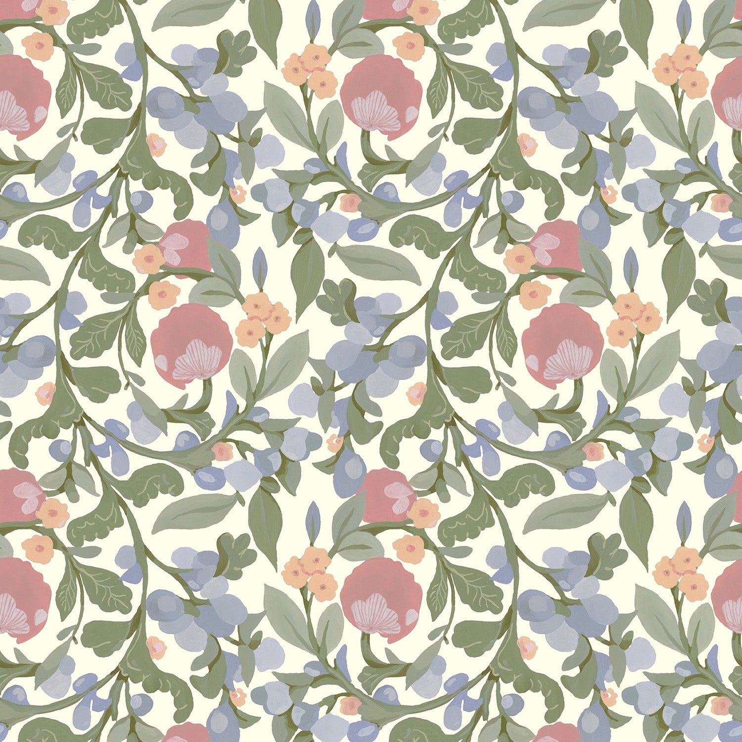 Mitchell Black Budding Grove Wallpaper