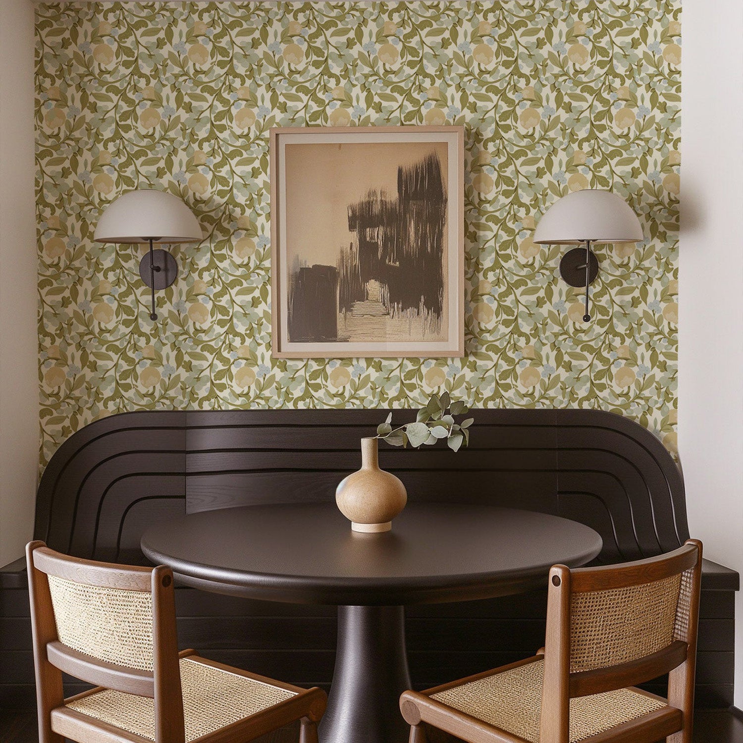 Mitchell Black Budding Grove Wallpaper