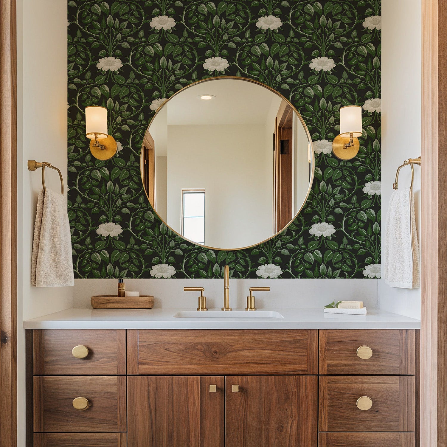 Mitchell Black Garden Vine Wallpaper