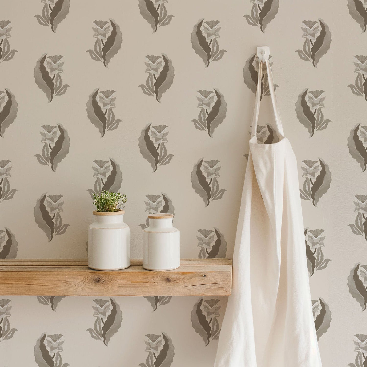 Mitchell Black Morning Glory Wallpaper