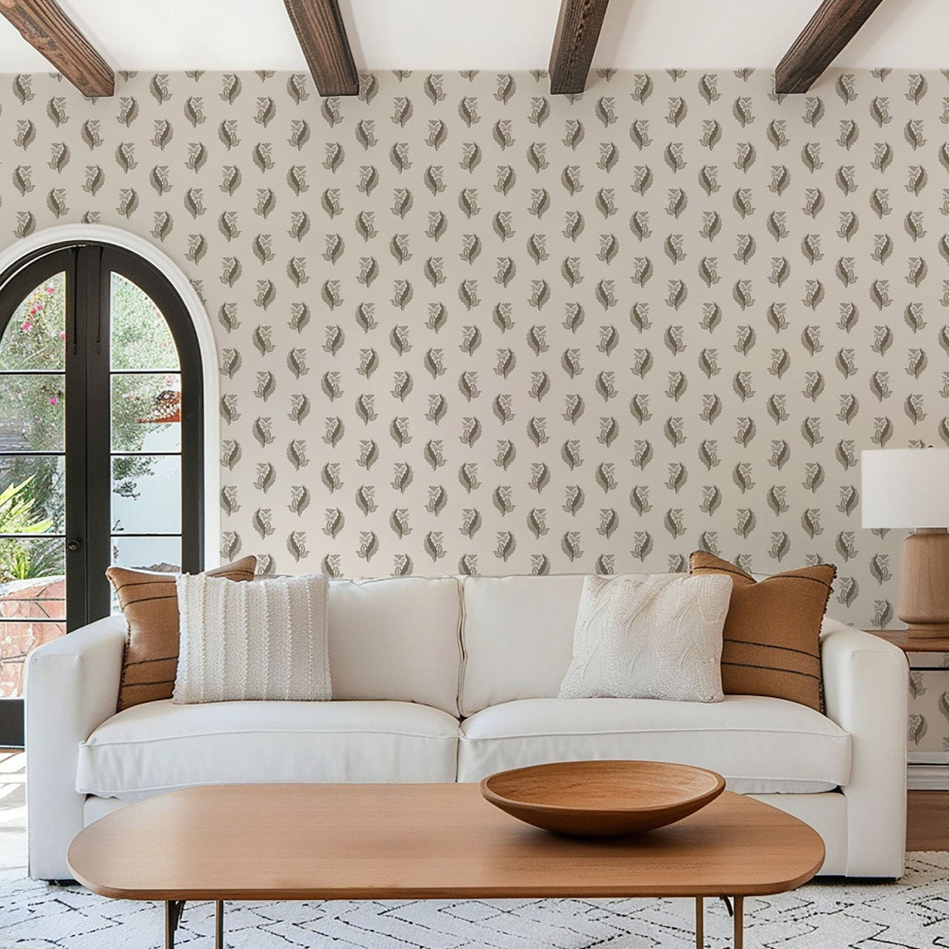 Mitchell Black Morning Glory Wallpaper