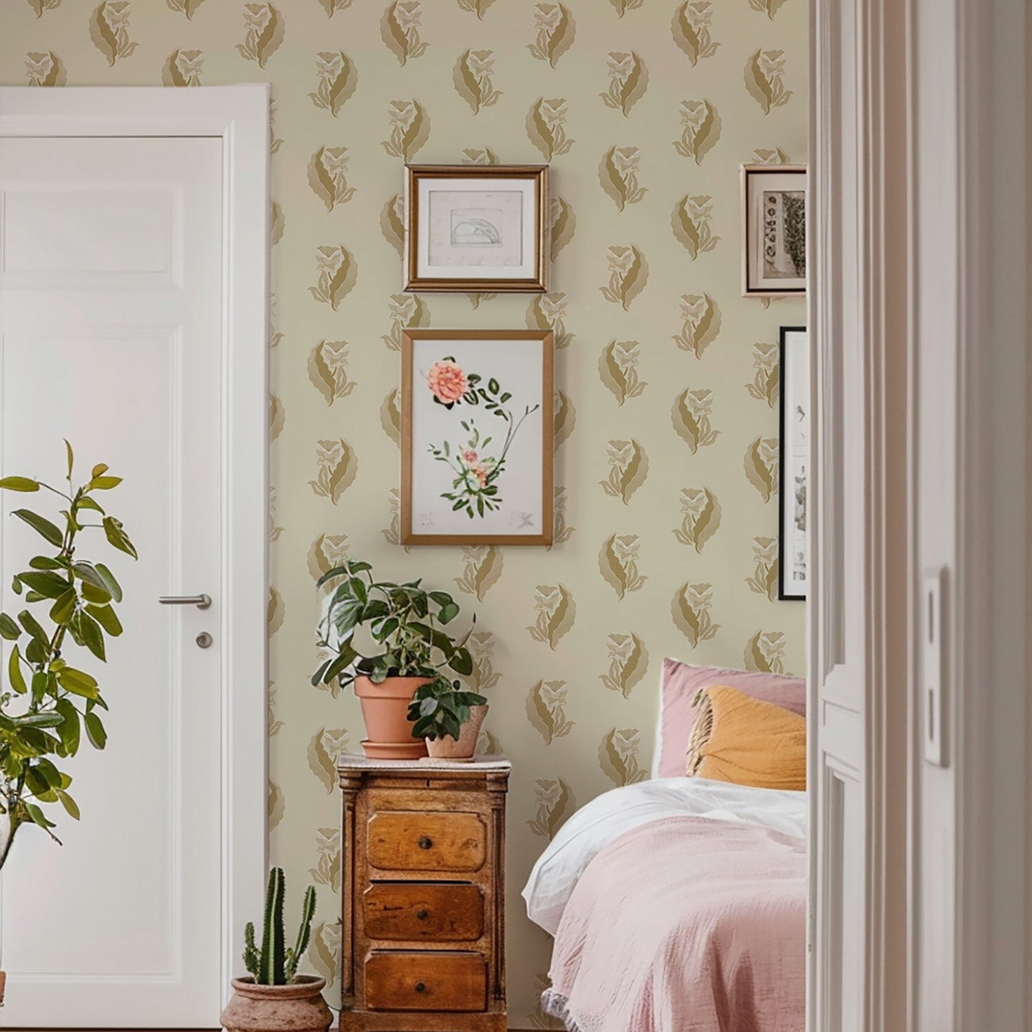 Mitchell Black Morning Glory Wallpaper