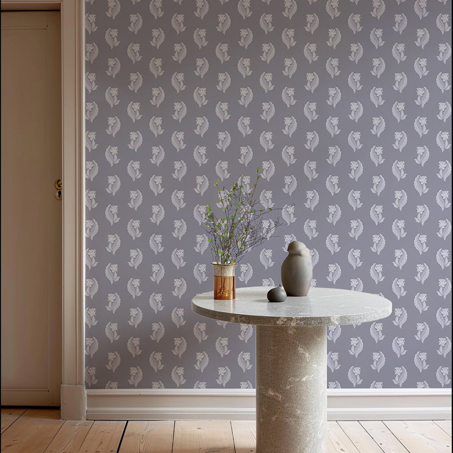 Mitchell Black Morning Glory Wallpaper