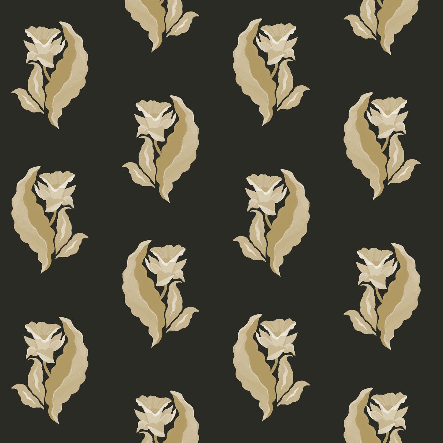 Mitchell Black Morning Glory Wallpaper