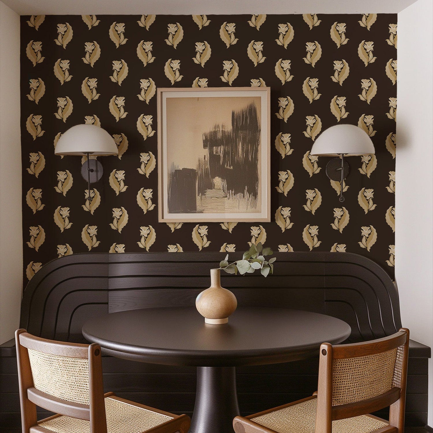 Mitchell Black Morning Glory Wallpaper