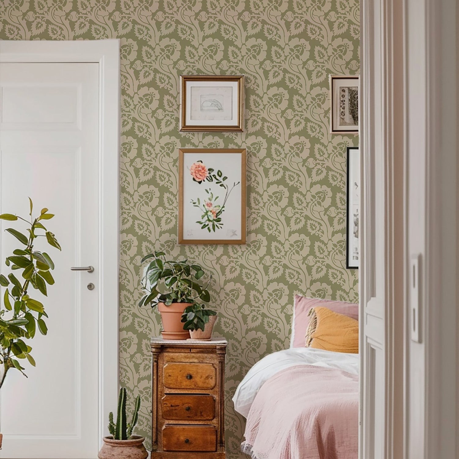 Mitchell Black Paisley Briar Wallpaper