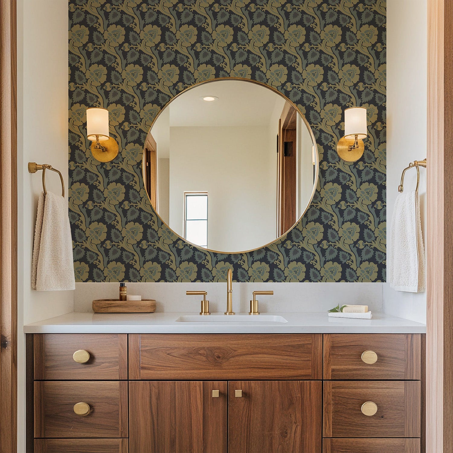 Mitchell Black Paisley Briar Wallpaper