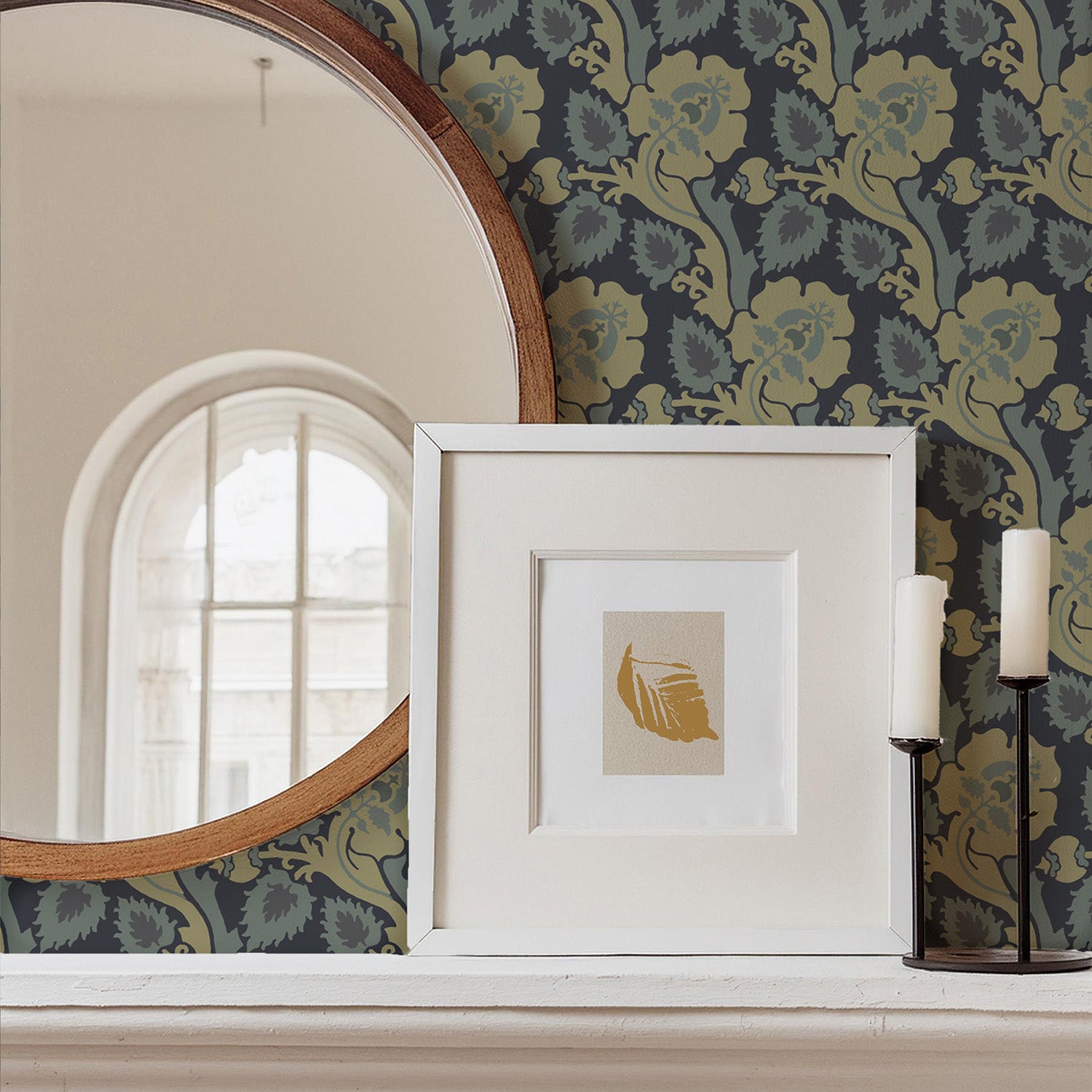 Mitchell Black Paisley Briar Wallpaper