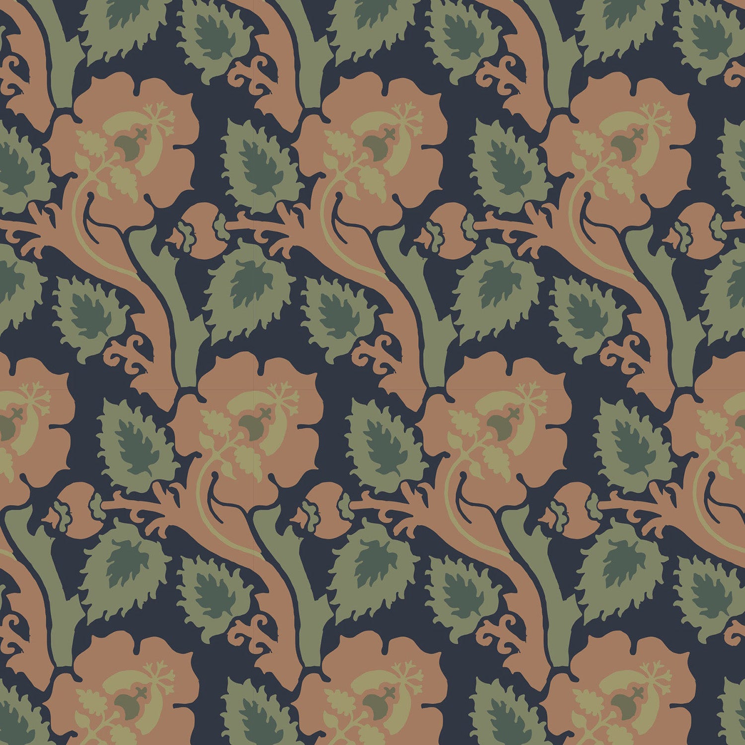 Mitchell Black Paisley Briar Wallpaper