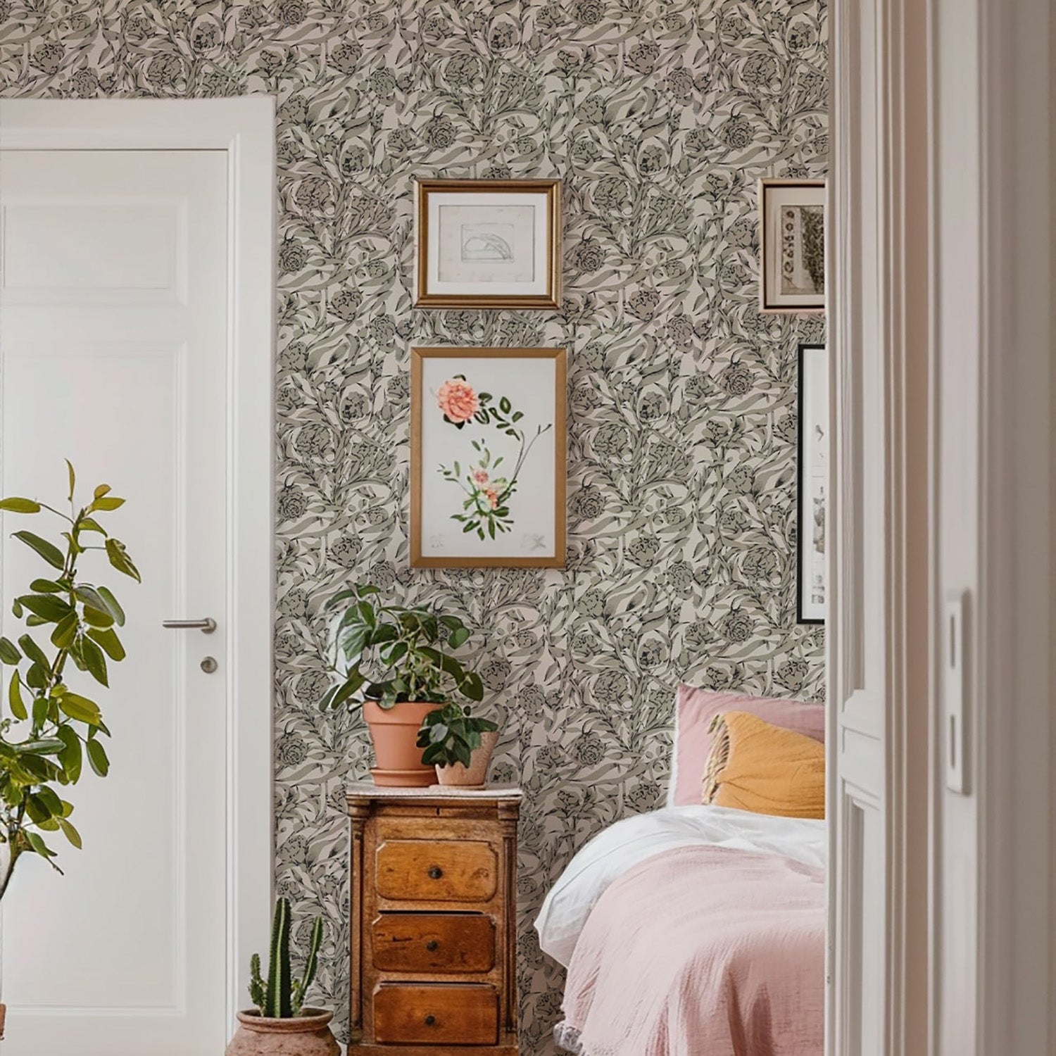 Mitchell Black Wandervine Wallpaper