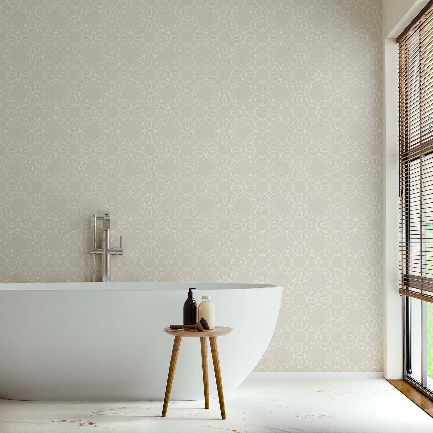 Mitchell Black Bloom Ring Wallpaper