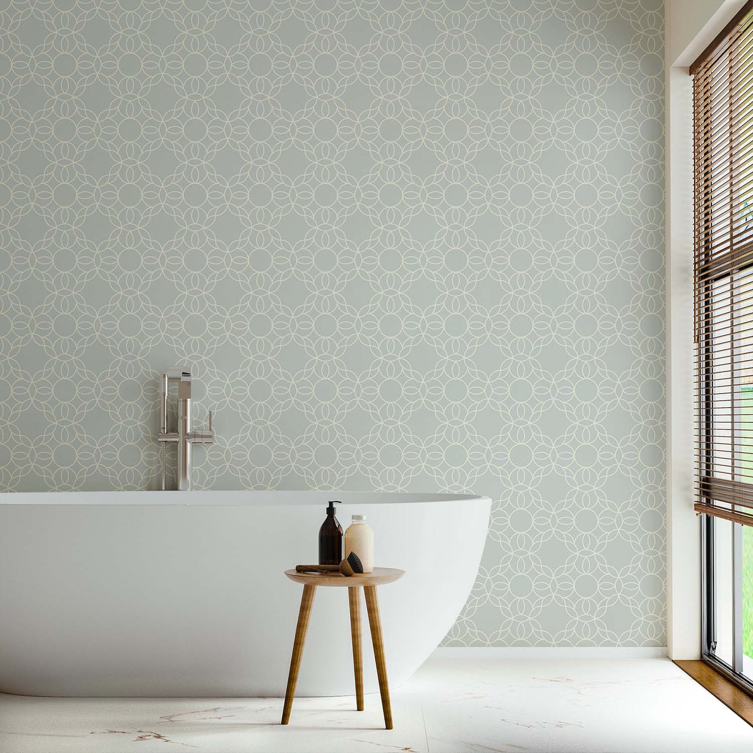 Mitchell Black Bloom Ring Wallpaper