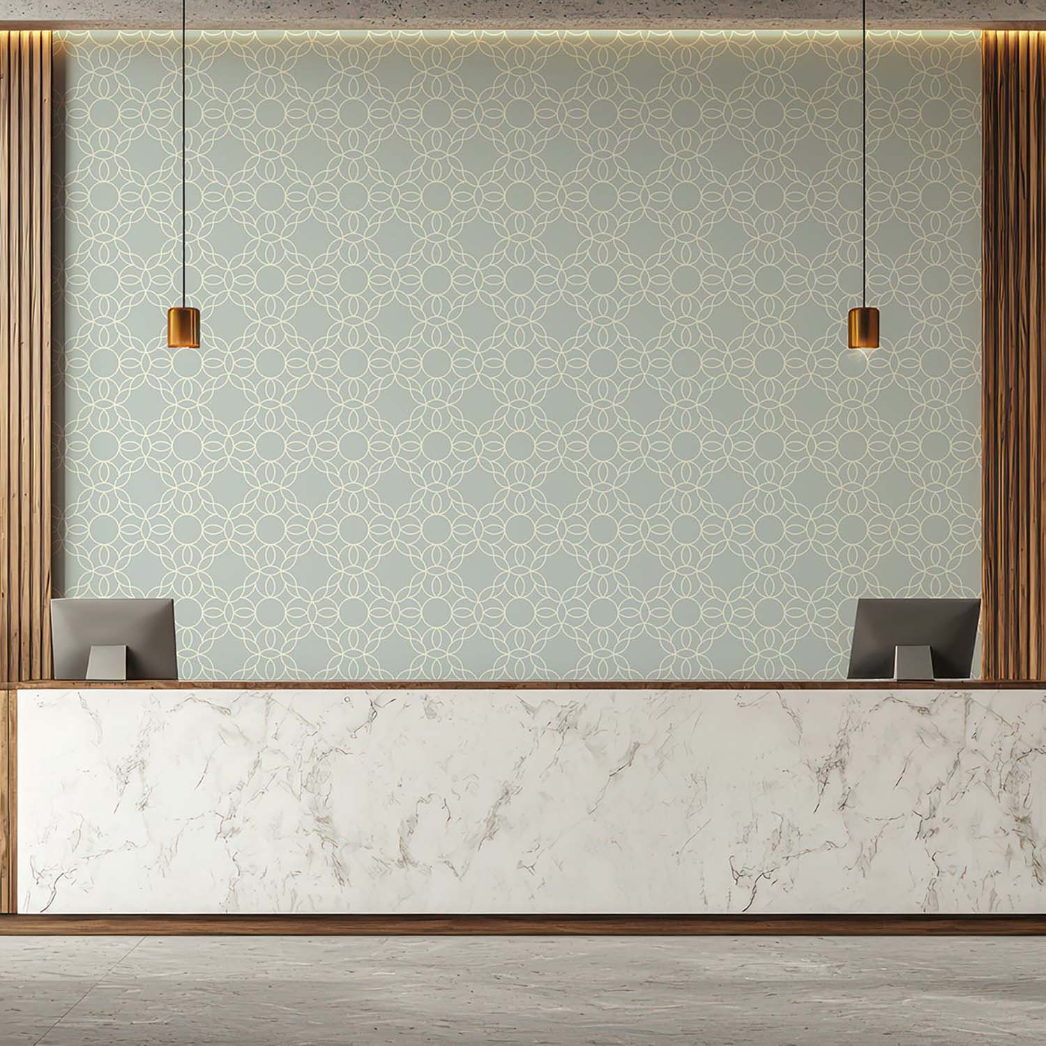 Mitchell Black Bloom Ring Wallpaper