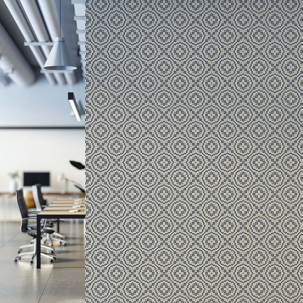 Mitchell Black Echo Tile Wallpaper