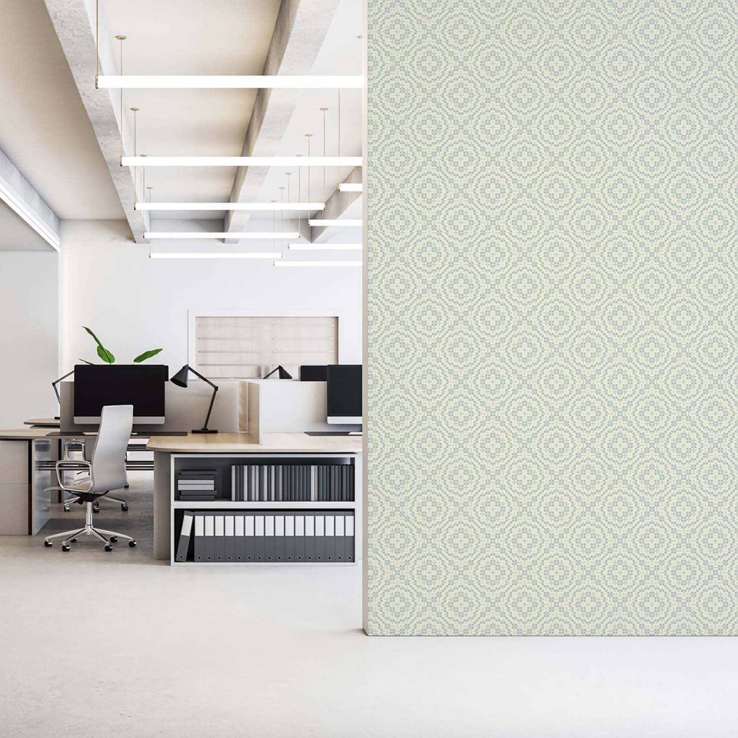 Mitchell Black Echo Tile Wallpaper