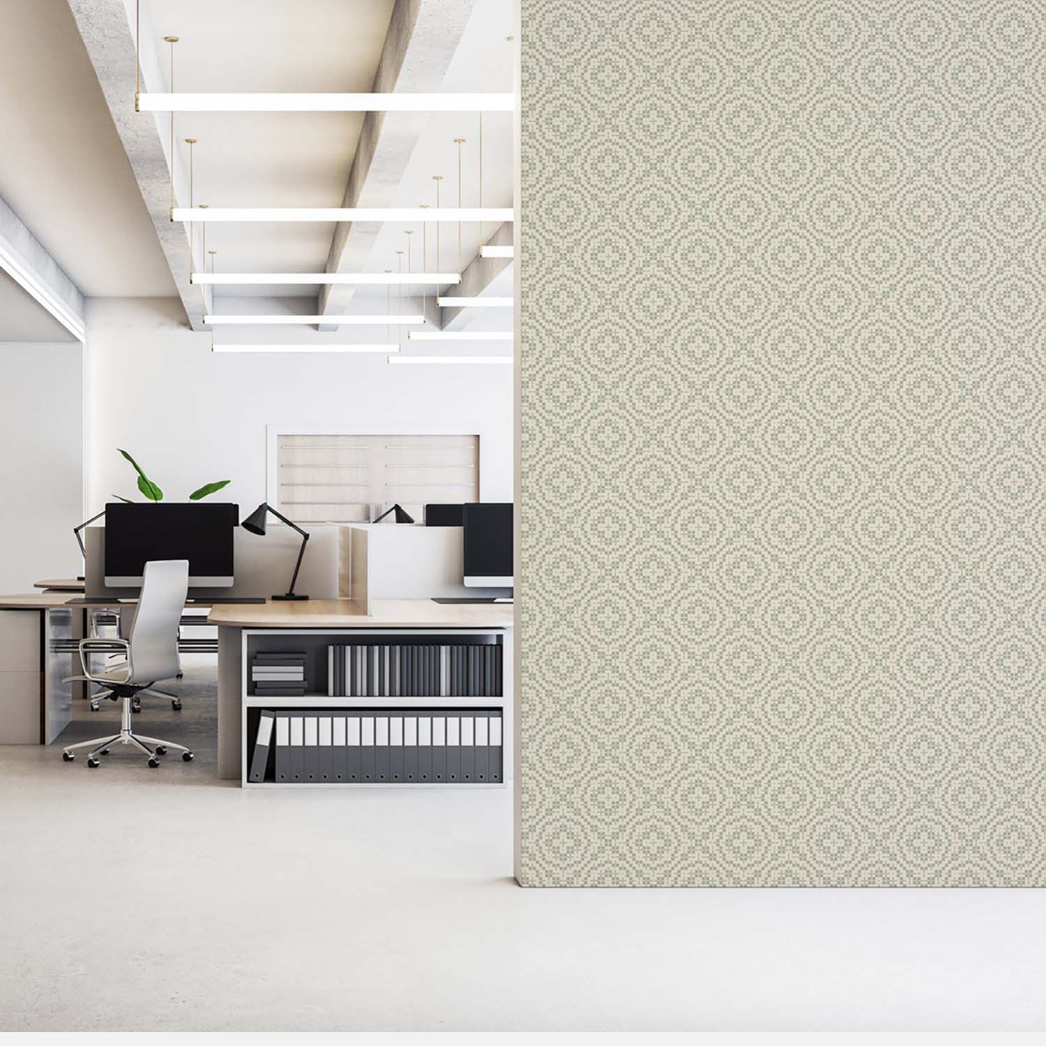 Mitchell Black Echo Tile Wallpaper