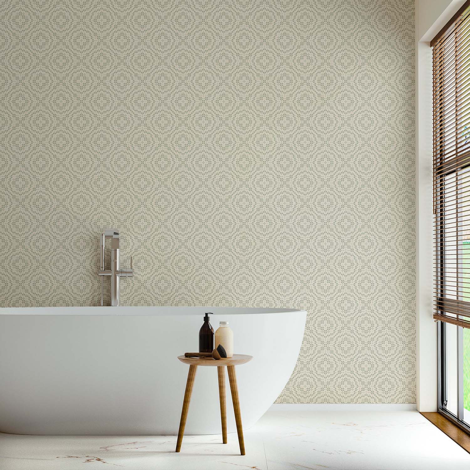 Mitchell Black Echo Tile Wallpaper