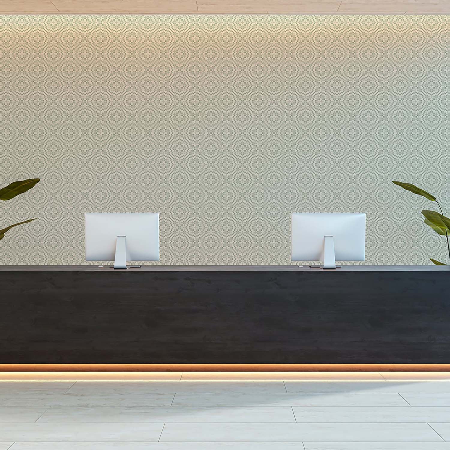 Mitchell Black Echo Tile Wallpaper