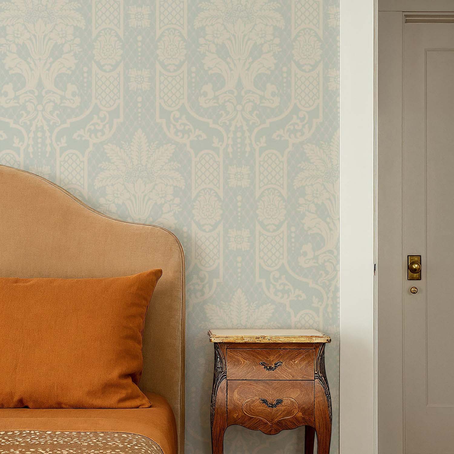 Mitchell Black Columnar Bloom Wallpaper