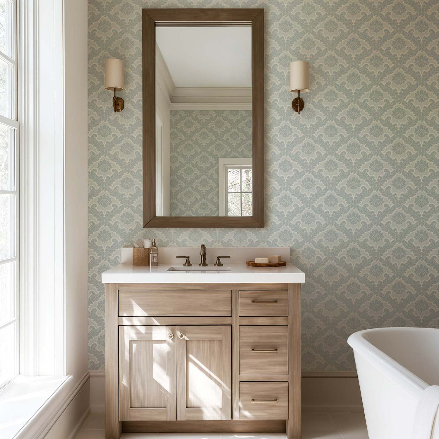 Mitchell Black Drawing Room Leaf Wallpaper