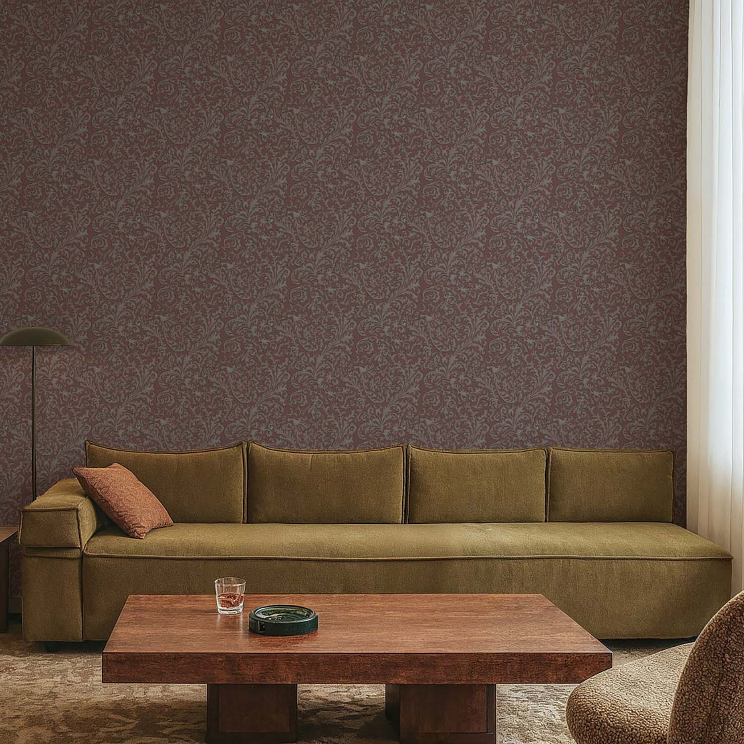 Mitchell Black Florentine Vine Wallpaper