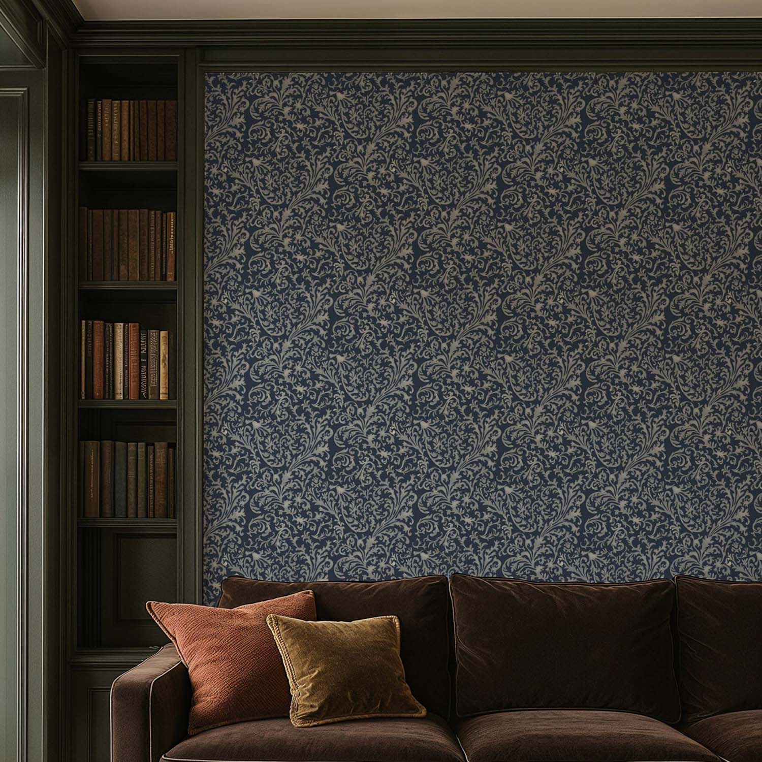 Mitchell Black Florentine Vine Wallpaper