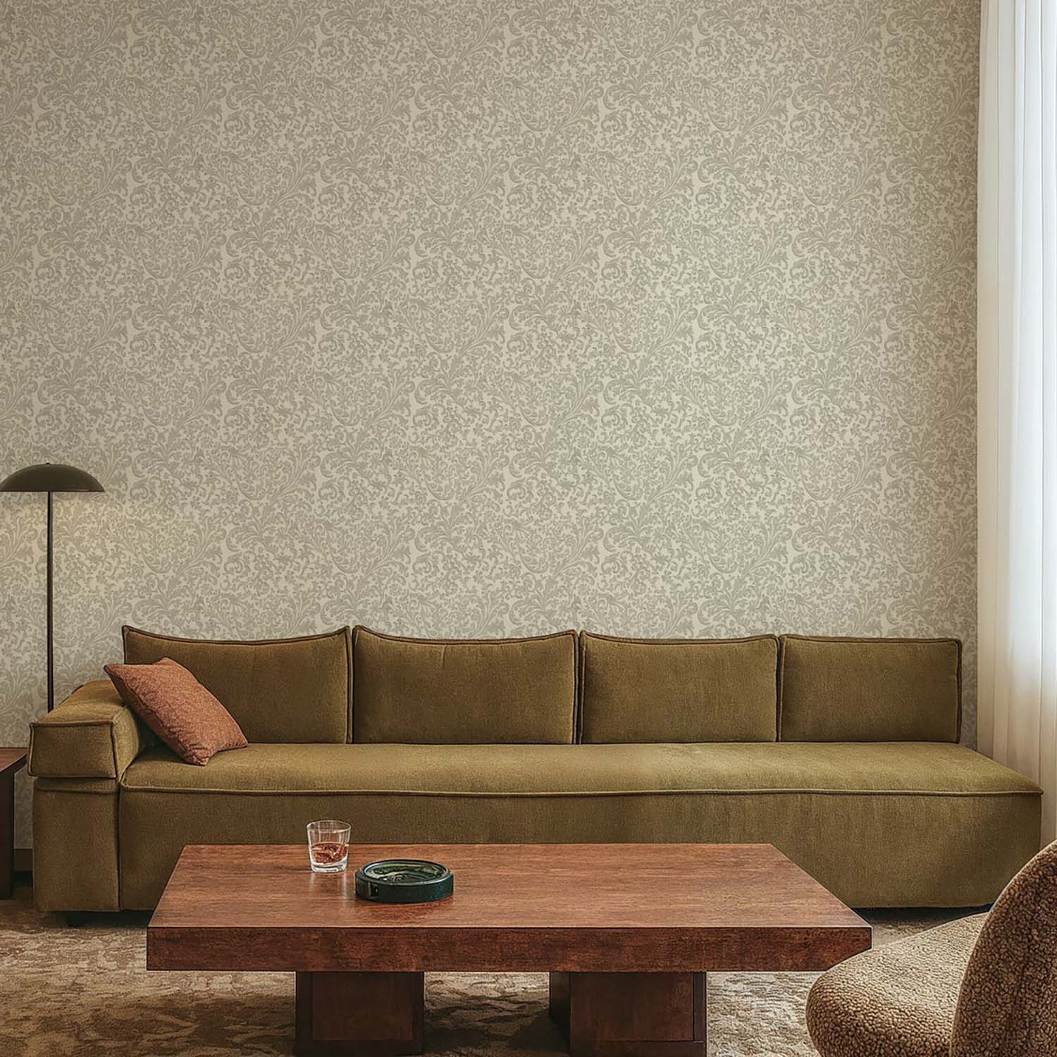 Mitchell Black Florentine Vine Wallpaper