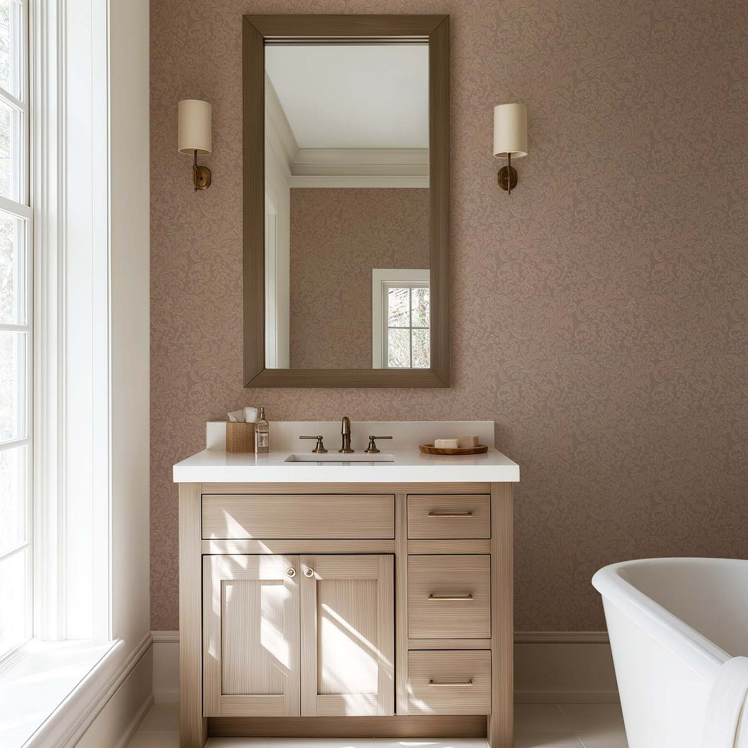 Mitchell Black Florentine Vine Wallpaper