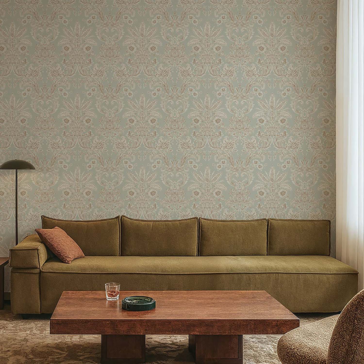 Mitchell Black Parlor Paper Wallpaper